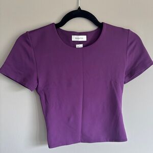 Aritzia Babaton Contour Crewneck Short-Sleeve Crop Top